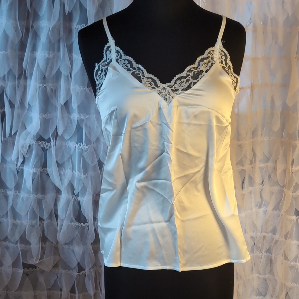 Lace Trim Ivory Camisole
